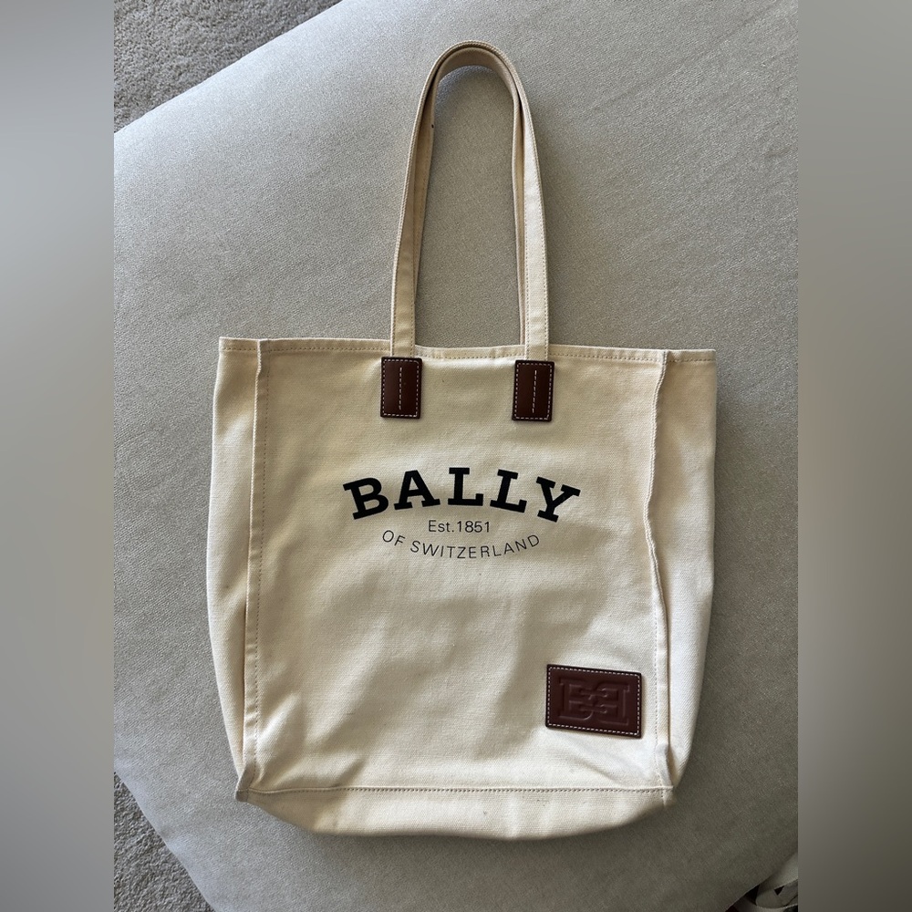 Bally Cream Canvas Tote